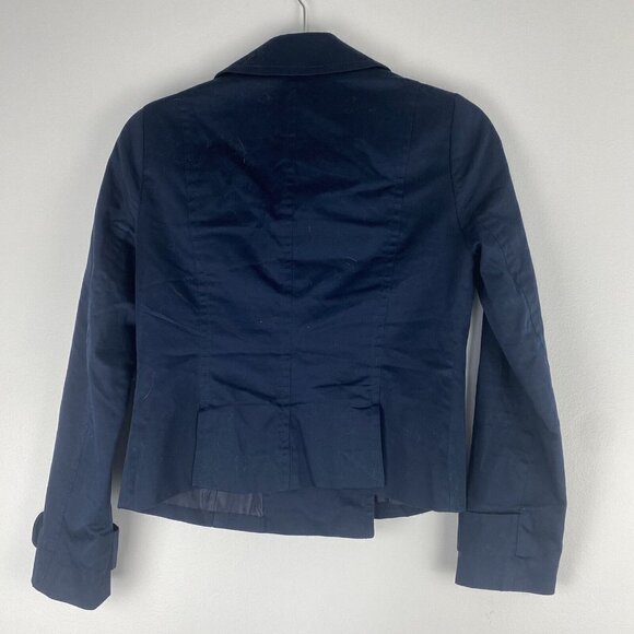 Banana Republic Factory Women's Double Breasted Jacket Size 0 Navy Blue Nautical - Picture 5 of 8